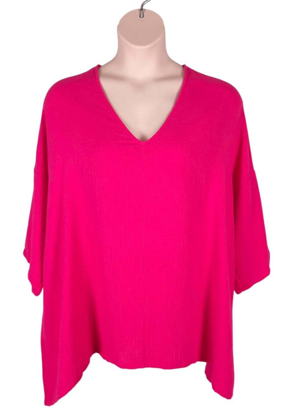 Bryn Walker Bax Tunic US XL 16 EU 46 Womens Pink Cotton Gauze Oversized $145